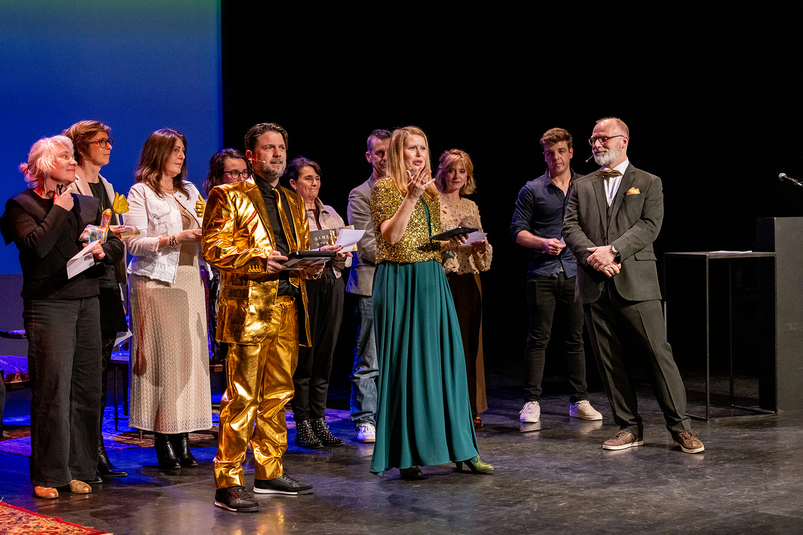 Alle winnaars op het podium