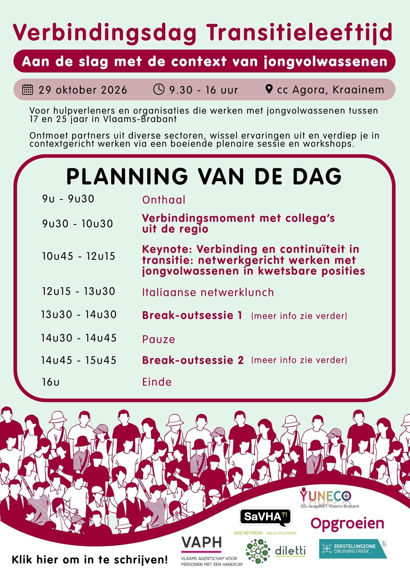 Uitnodiging verbindingsdag transitieleeftijd 1