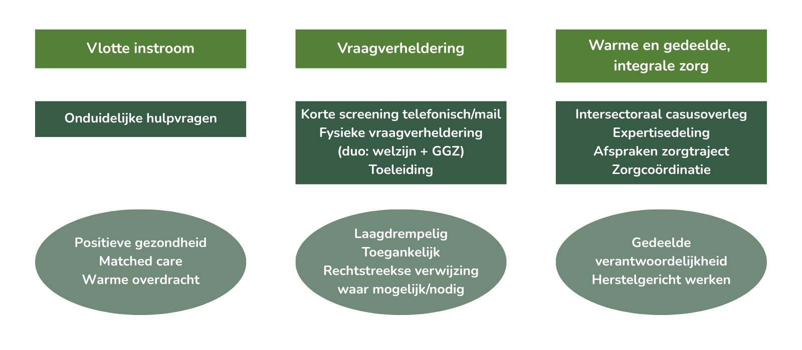Visuele weergave van het intersectoraal casusoverleg